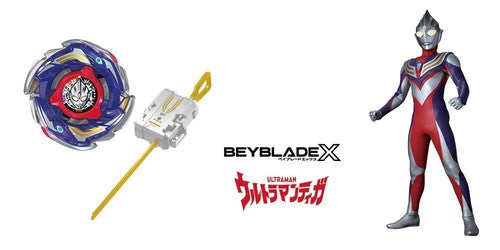 Takara Tomy Beyblade X UX-00 TigaRage FT3-60T Ultraman Tiga 30th Anniversario